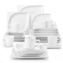 Dinner set square discount shape